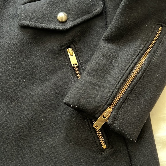 Wool Zara coat with button and zip details - Picture 3 of 9